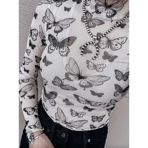 You Give Me Butterflies Mesh Top