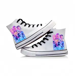 K‑pop Canvas Shoes — Unisex High‑Top Canvas Sneakers for Couples, Teens’ Training Flats, Non‑Slip Outdoor Sports Shoes