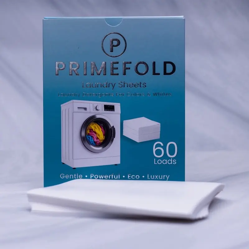 PrimeFold Laundry Sheets - Eco-Luxury Laundry Detergent Sheets, 60 Washes