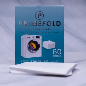 PrimeFold Laundry Sheets - Eco-Luxury Laundry Detergent Sheets, 60 Washes