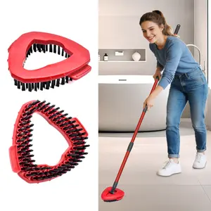 Triangular cleaning brush, compatible with the O-Cedar EasyWring Spin Mop 1 Tank System; features stiff bristles that easily remove dirt