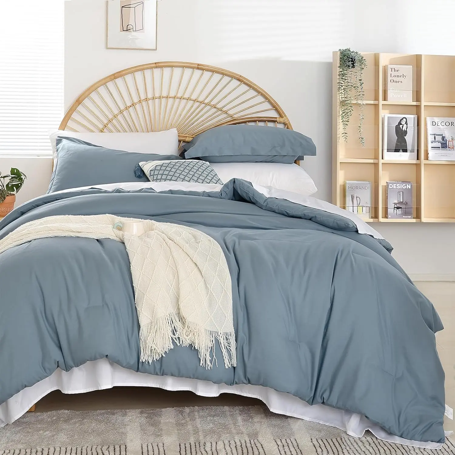 Dusty Blue Comforter 7 Queen Comforter Lightweight Comforters Queen Size with for