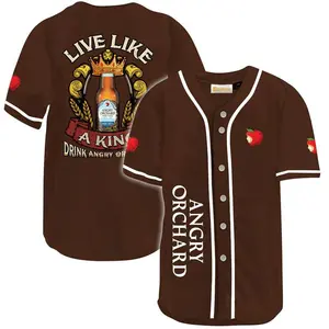 Angry Orchard Live Like A King Baseball Jersey Malibu Jersey Shirt, Malibu Baseball Shirt, Baseball Jersey Shirt For Men Women, Gift For Him, Gift For Her.