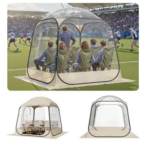fathersdaygift VEVOR Pop up Sports Tent, 72x72 in Clear Bubble Tent for 2-4 Persons, Waterproof Outdoor Pod with Floor Mat Top Cover, Garden Igloo Dome Tents Camping Shelter for Events Fishing Cheering