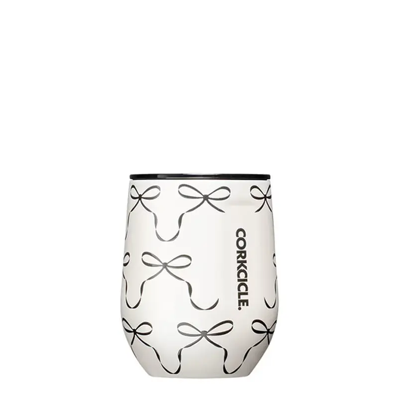 CORKCICLE | Black Bows Classic Stemless Insulated Wine Tumbler