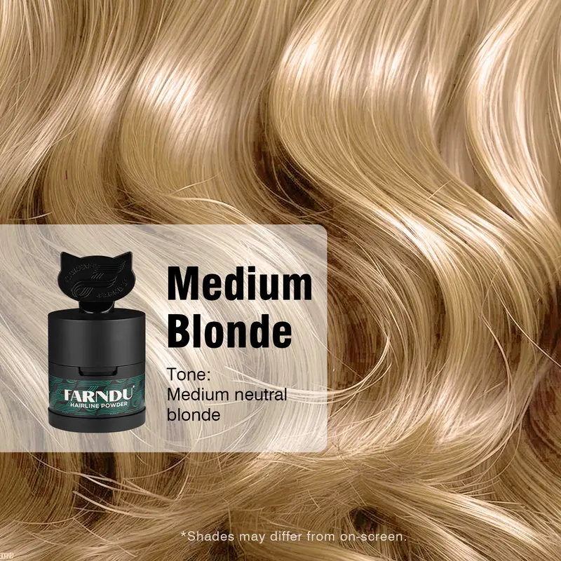 FARNDU Hairline Powder 12g | For Roots and Hair Loss | Instant Coverage Thinning Hair | Color Touch - Ups | Dual - Brush Design & Extra Replacement Packs | Natural - Looking