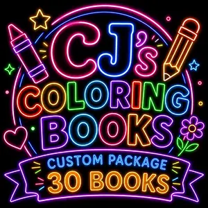 Custom Coloring Books (30 Books 10 Pages)