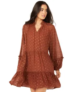 Molly Bracken Women's Long Sleeve Peasant Mini Dress - T1633abn