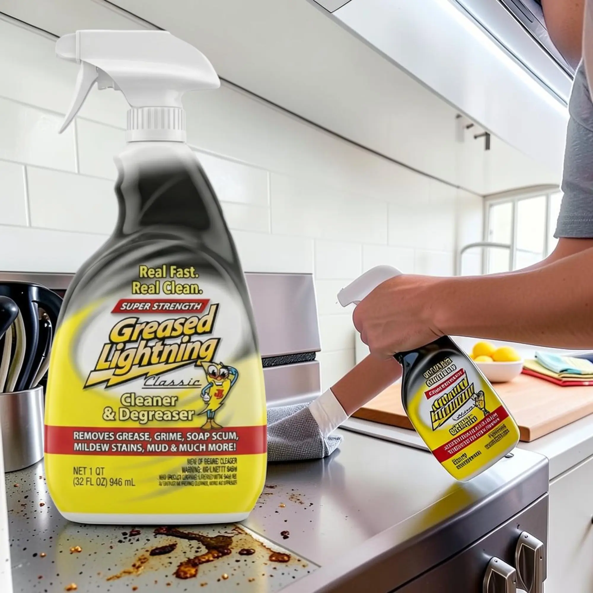 Greased Lightning Super Strength Multi-Purpose Cleaner & Degreaser, 32 fl oz