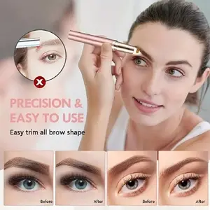 Electric Eyebrow Trimmer Women's Eyebrow Pencil Automatic Eyebrow Knife Facial Hair Removal Beauty Trimmer Lipstick Shaver