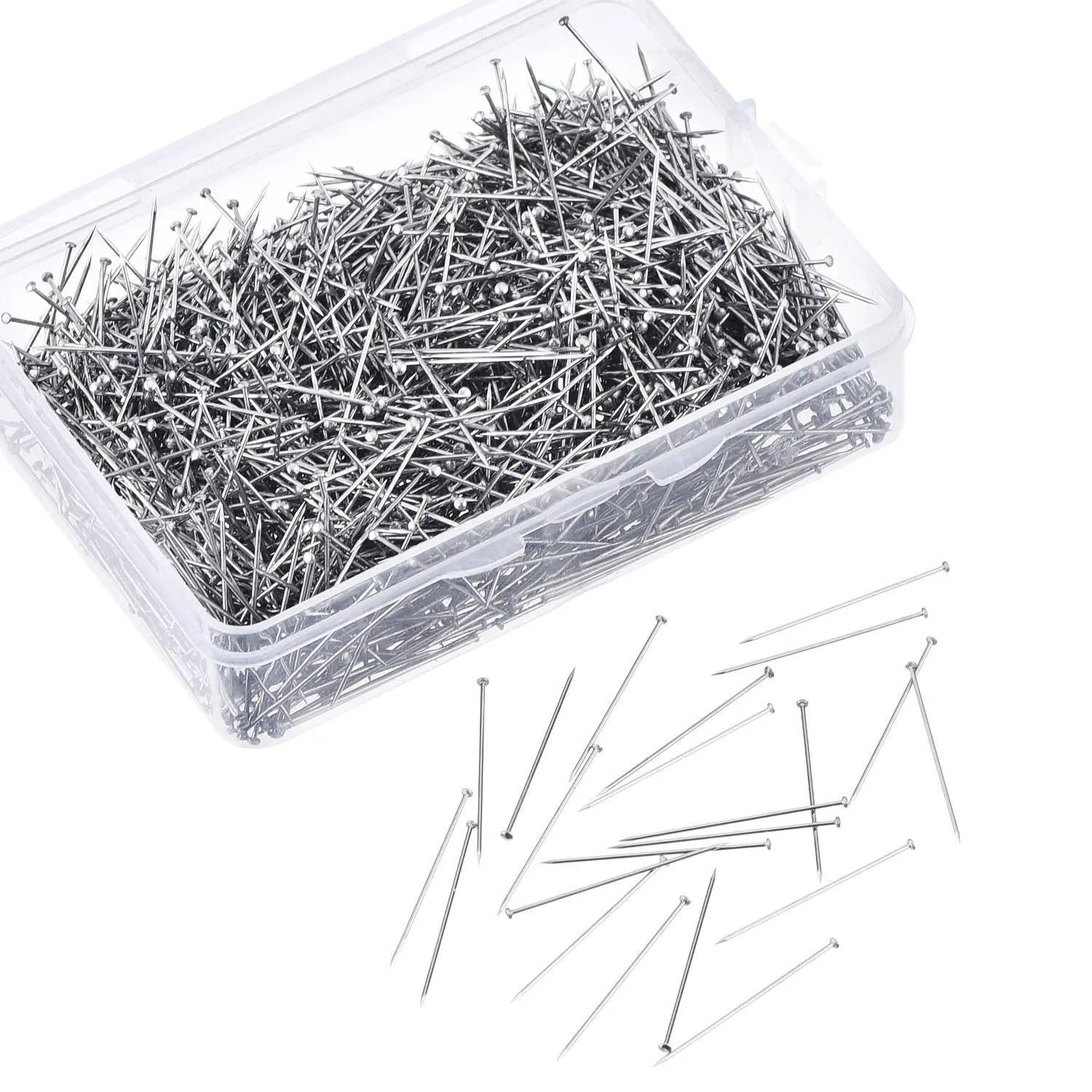 Straight Pins for Crafts, Sewing Pins for Fabric, Dressmaker Pins, Long 1.4 Inch Flat Head Pins for Quilting, Jewelry DIY, Sewing Supplies Crafts, Sewing Tools