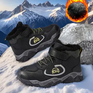Boys' Traditional Shoes and Boots with Winter Popular New Outdoor Fashion Warm and Versatile Large Children's Plus Size Casual Shoes Comfortable and Thick Soled Hiking Shoes Holidays