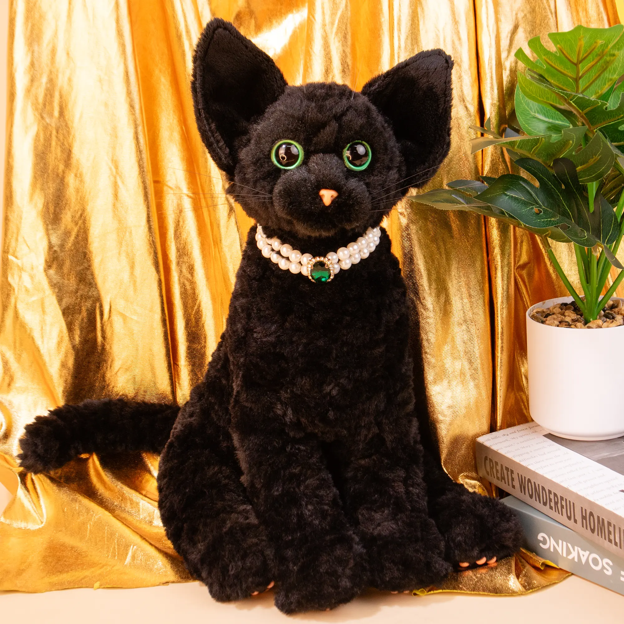 15-Inch Devon Rex Cat Plush Toy | Handcrafted by Master Artisans | Premium Gift Packaging | Your Child’s Cuddle Companion for Sleep & Comfort | 1 PACK Creepcats Plush Plushie Dreadfuls