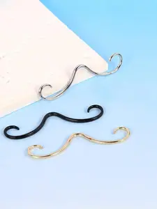 Stainless Steel Mustache Shaped Septum Ring, Septum Clicker, 1 Count/ 2 Counts Novelty Nose Piercing Jewelry for Men & Women, Trendy All-match Body Jewelry for Birthday Gift