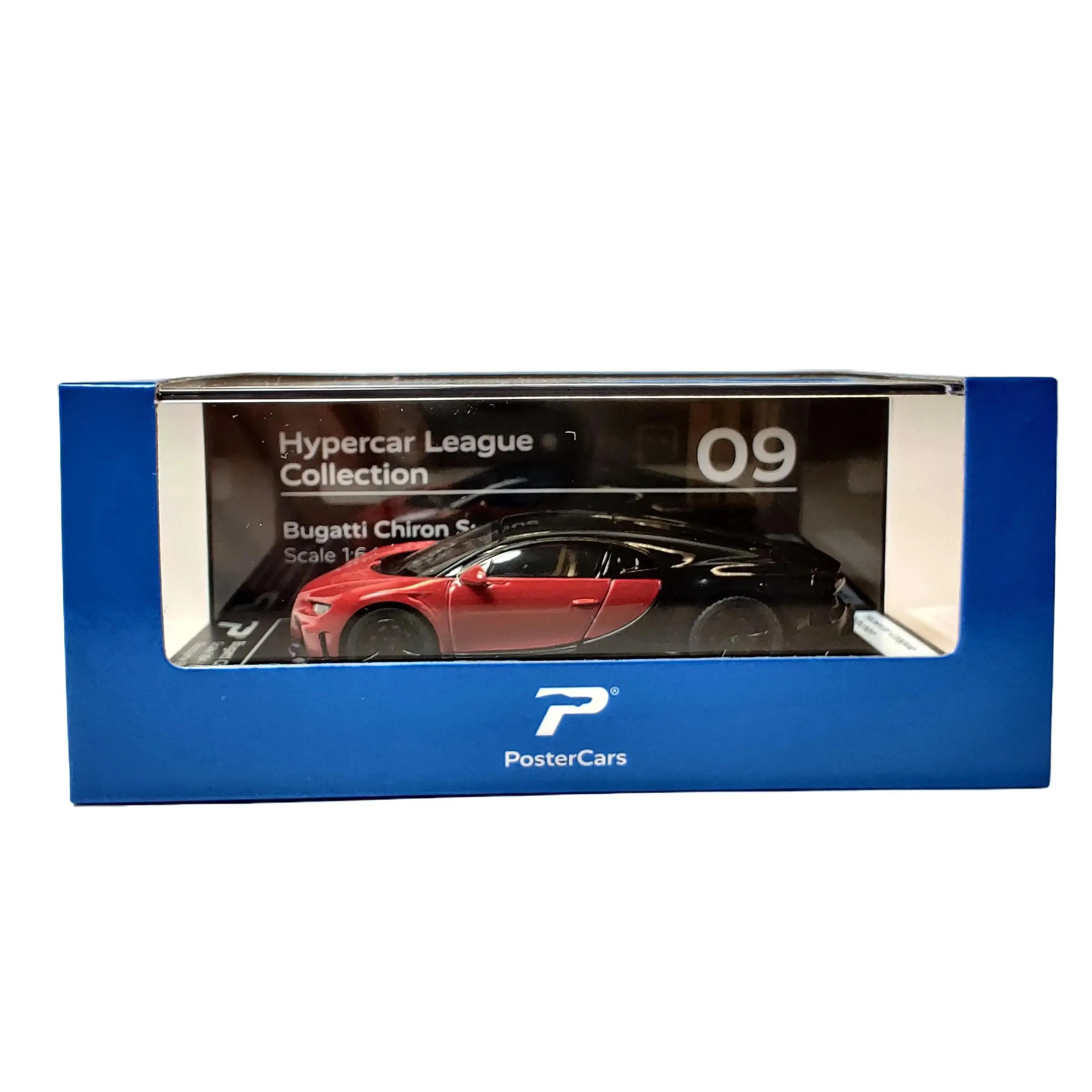 Kinsmart Hypercar League Bugatti Chiron Supersport 1:64 Scale Die-Cast Model Vehicle with Display Base and Acrylic Box diecast