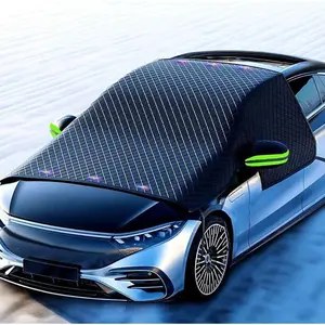 Winter extended and oversized car snow cover, portable car snow shield, easy to install, suitable for all seasons, ice and snow products, snow protection, frost protection, ice and snow products, fits most cars.
