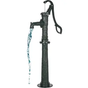 VEVOR Well Hand Pitcher Pump, 20 ft Max Lift, Antique Cast Iron Manual Hand Water Pump with Heightening Base, NPT 1-1/4 in Connection, Easy Installation, for Outdoor Garden, Pond, Yard, Farm, BlackVEVOR Super Brand Day