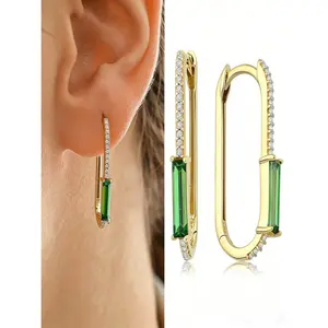 1 Pair Women's Elegant U-Shaped Earrings,Minimalist Hoops,Everyday & Formal Jewelry for Parties,Weddings,Office,Everyday & Special Occasion Jewelry,Anniversary Valentine's Day Gift(no Box)