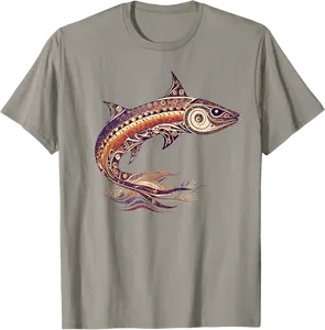 Barracuda, fish, Haida style, deep sea fishing, ocean life T-Shirt - Katiareg Shop 54B0BZQ9C59H
