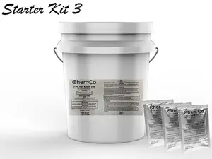 R-chemco Starter Kit #3.0 A. 1 Bucket With White water proof twist lid with 25, 4oz pouches