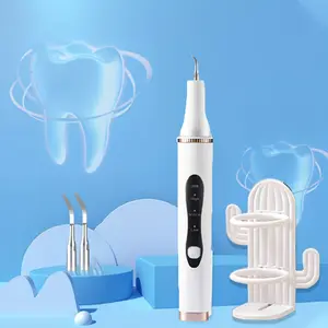 Advanced Ultrasonic Electric Tooth Cleaner, Effective Plaque/Tartar Remover with LED Light & 3 Adjustable Modes and 2 Heads, Teeth Cleaning, Teeth Beautifying Instrument, Teeth Cleaner for Home