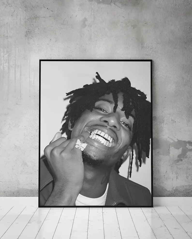 Playboi Carti Poster, Playboi Carti Print, Music Poster, American Rapper, Black and White, American Wall Art