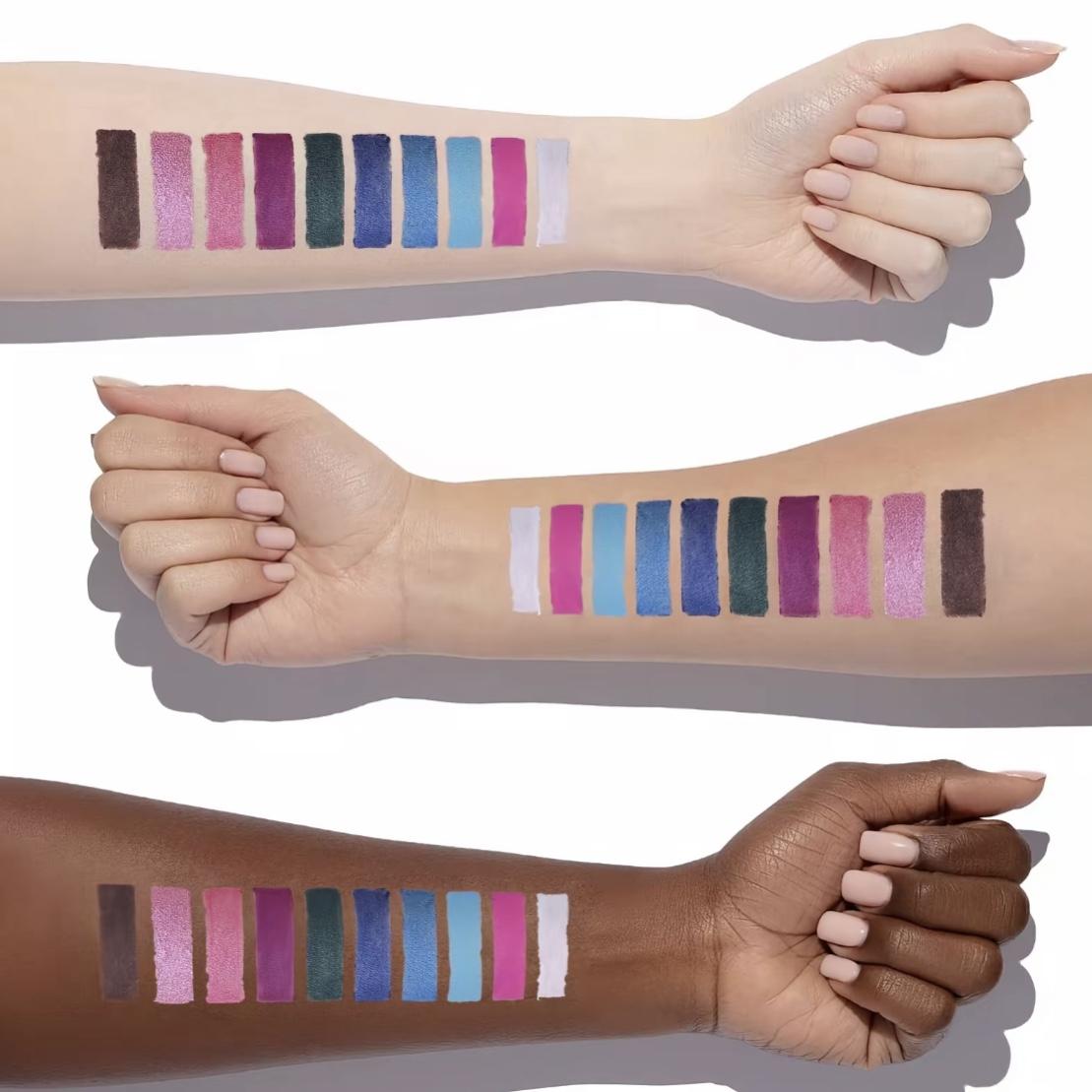 12 PCS Colorful Eyeliner Pencils Set, 2026 New Colored Metal Pearlescent Eyeliners , Smudge-Proof Colored Gel Liners for Women special gift