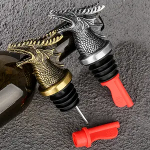 Dual Function Wine Faucet, Fun Cocktail & Whiskey Bottle Dispenser, Kitchen Accessory with Felt Bag, Unique Bar Tool