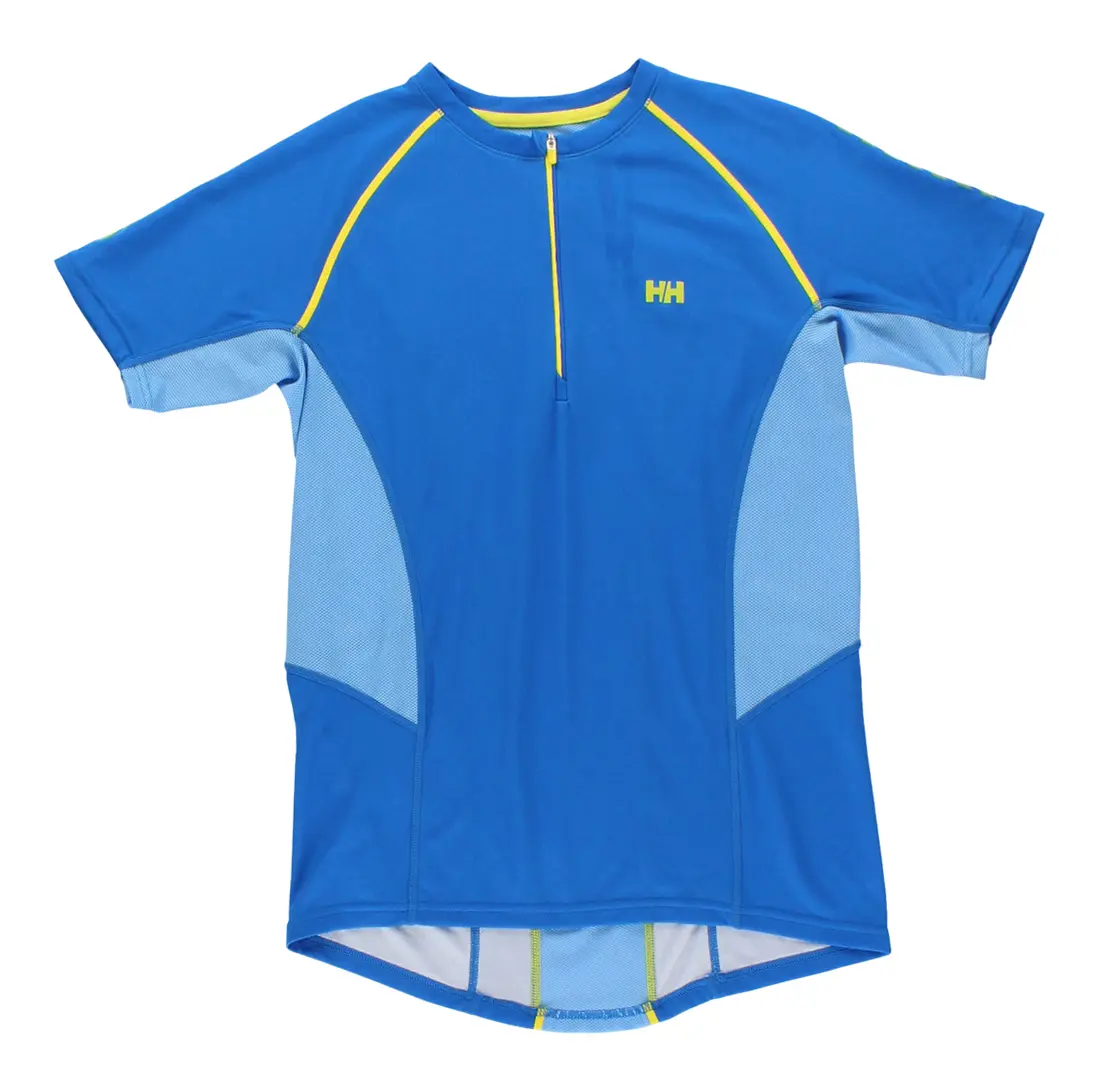 Helly Hansen Dri Fit 1/2 Zip Shirt Cobalt Blue/Light Blue/Yellow