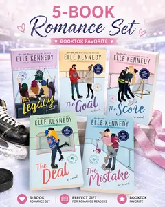 Off-Campus 5-Book Romance Set by Elle Kennedy, BookTok Hockey Bundle with The Deal, Mistake, Score, Goal and Legacy, Gift Edition