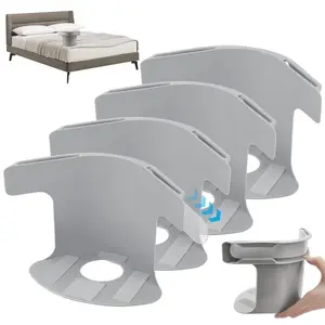 Secure Sheet Anchors with Mattress Straps - Say Goodbye to Loose Bedding, Universal Fit, One-Time Easy Installation - Set of 4, GrayWhite