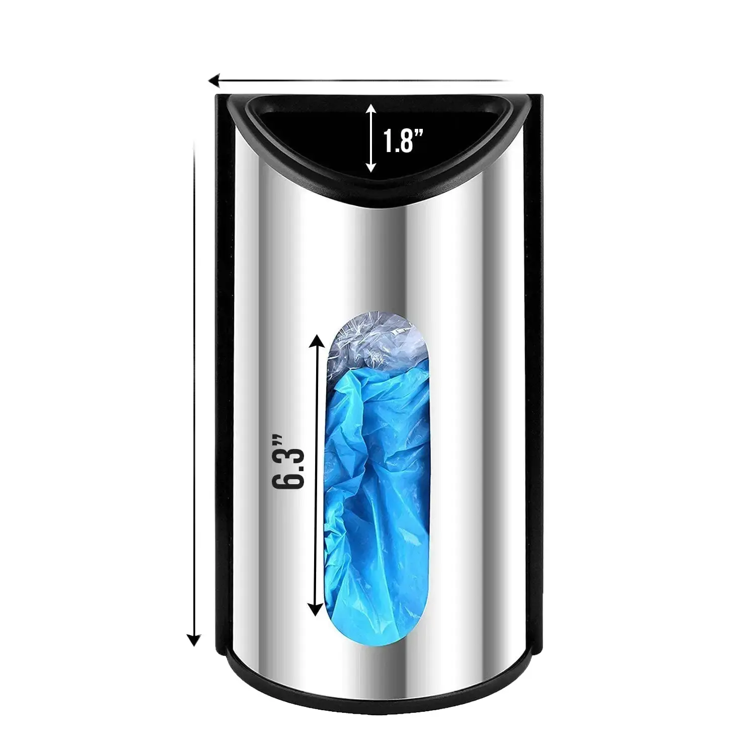Grocery Plastic Bag Holder and Dispenser for Plastic Bags - Easy Wall Mount Bag Saver - Stainless Steel