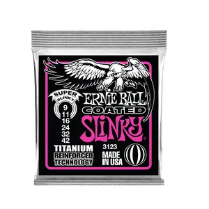 Ernie Ball Super Slinky Coated Titanium RPS Electric Guitar Strings - 9-42 Gauge