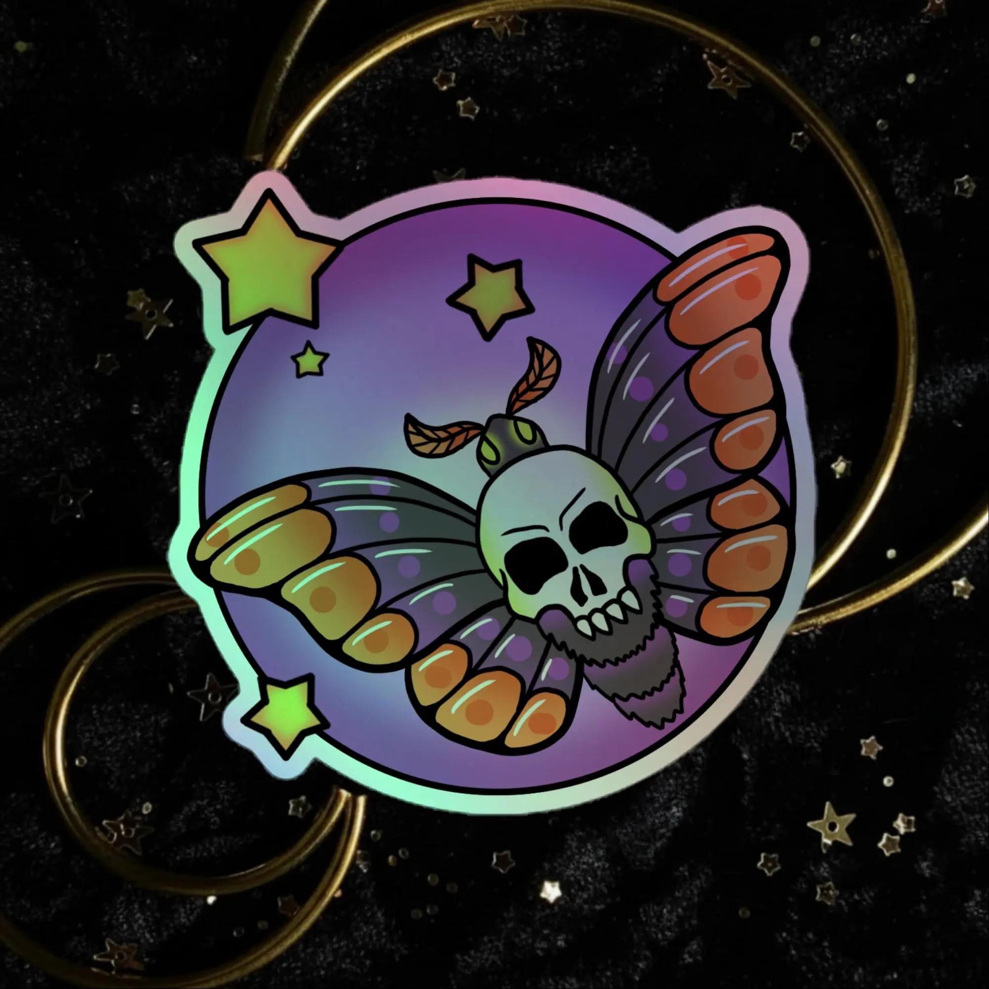 Moth Holographic stickers