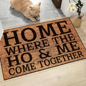 1 Piece Welcome Home Greeting Doormat - Warm, Durable, Non-Slip Silicone Backing, Doorway Mat for Home Entrance and Decor, Welcome Doormat, Best Doormat