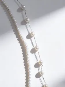 Ba02-Natural Freshwater Pearl Bracelet  Starry Sky Design(2 pieces!!!)
