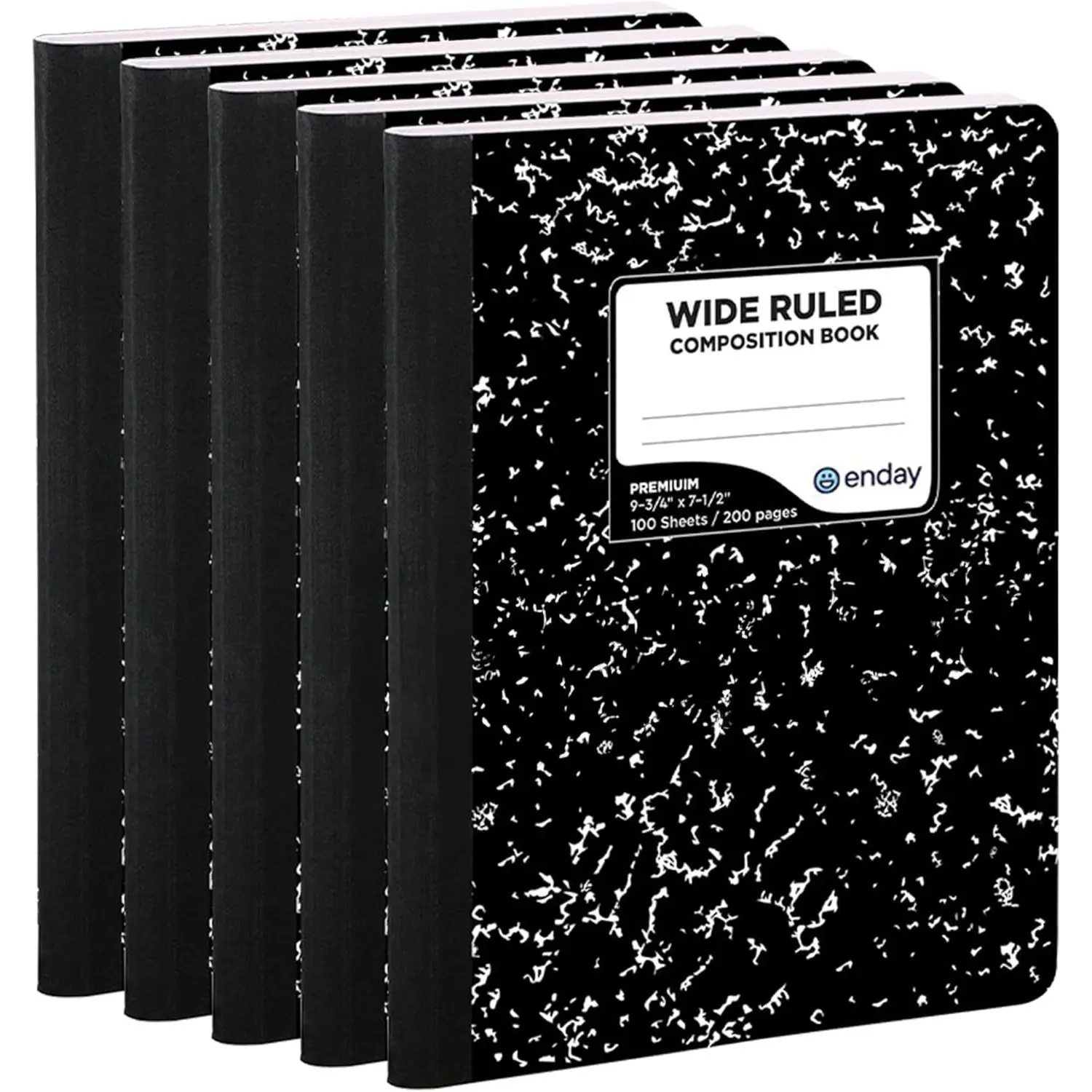 Enday Composition Notebook Wide Ruled (5 Pack) Hard Cover Marble Composition Notebook, 100 Sheets Enday Composition Notebook Wide Ruled (5 Pack) Hard Cover Marble Composition Notebook, 100 Sheets