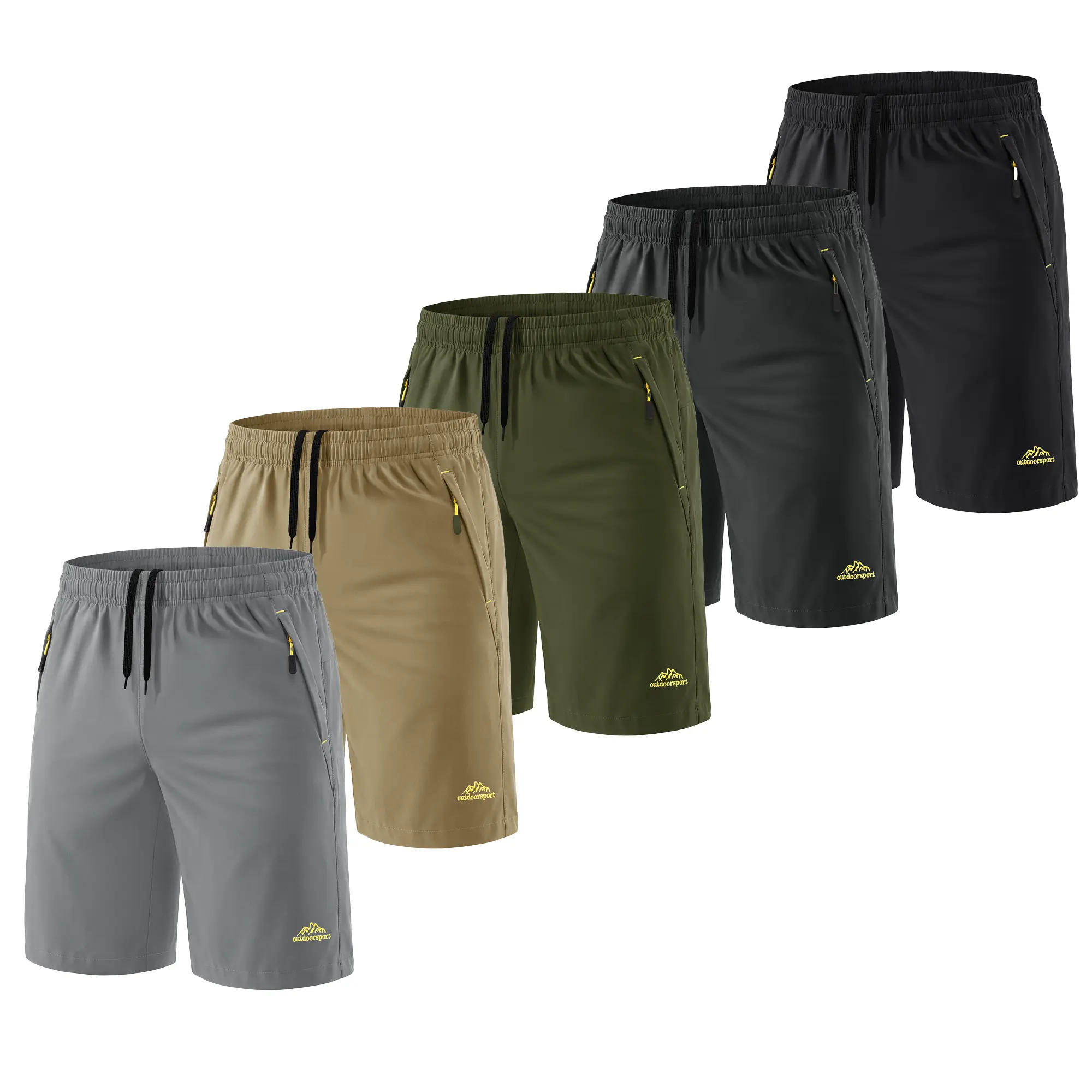 MAGCOMSEN 1/5Pack Men's Shorts 9" Quick Dry Athletic Shorts with Zipper Pockets for Summer Gym Workout Basketball Running Jogging Outdoorfun
