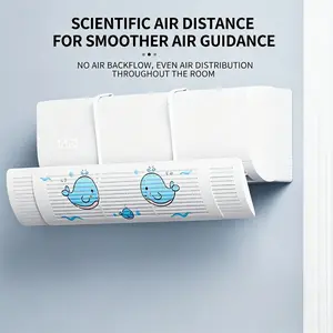 Contraction Air Conditioner Windshield, Tool-Free Installation, Hanging Vent Cover, Durable Plastic, Suitable for Home Office Hotel