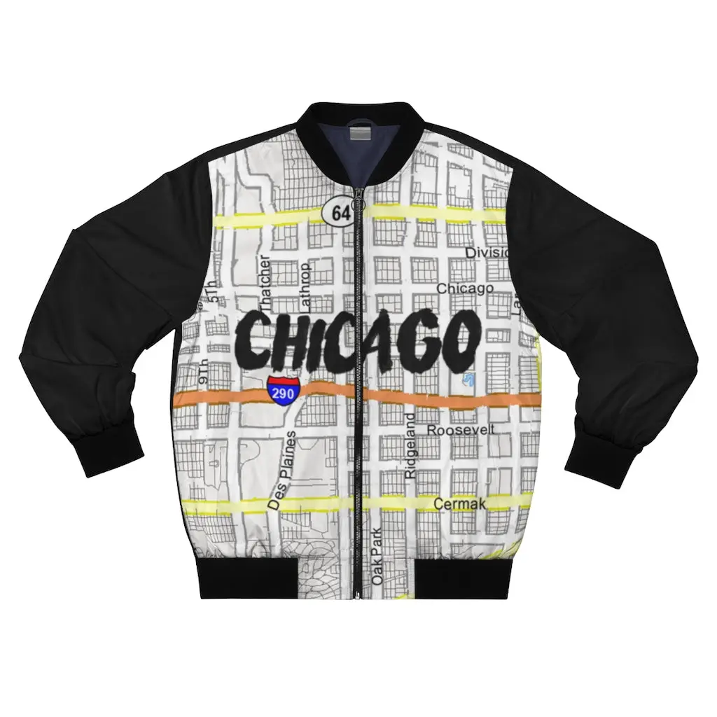 Chicago Kimante Black AOP Bomber Jacket
