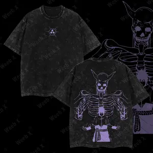 Weeb X Best Anime SASUKE SUSANOO Double Printed Oversize Lightweight Acid Washed Tee anime lover anime merch graphic  tees