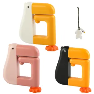 Cute Thinking Duck Bag Hook, Adjustable Desk Side Hanger, Compact and Portable Cartoon Backpack Holder, School, Office, Desktop Organization