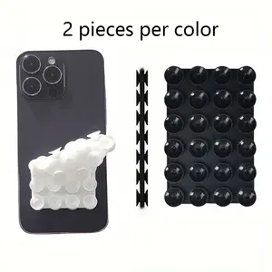 Versatile Silicone Phone Grip with Double-Sided Suction Cup, Strong Suction Mount, Strong Adhesive Stand Phone Holders for iPhone & Android, Ideal for Selfies & Videos