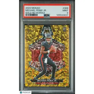 2024 Panini Mosaic Michael Penix JR. Gold No Huddle #308 PSA 9 MINT ROOKIE 03/10
