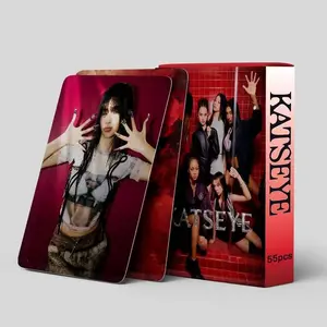 New 55 Unique Kpop Girl Group Style Cards, International Idol Peripheral Lomo High Definition Collection Cards, Collectible Trading Cards