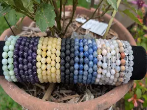 8mm Crystal Gemstone Bracelet: Amethyst, Agate, Aventurine