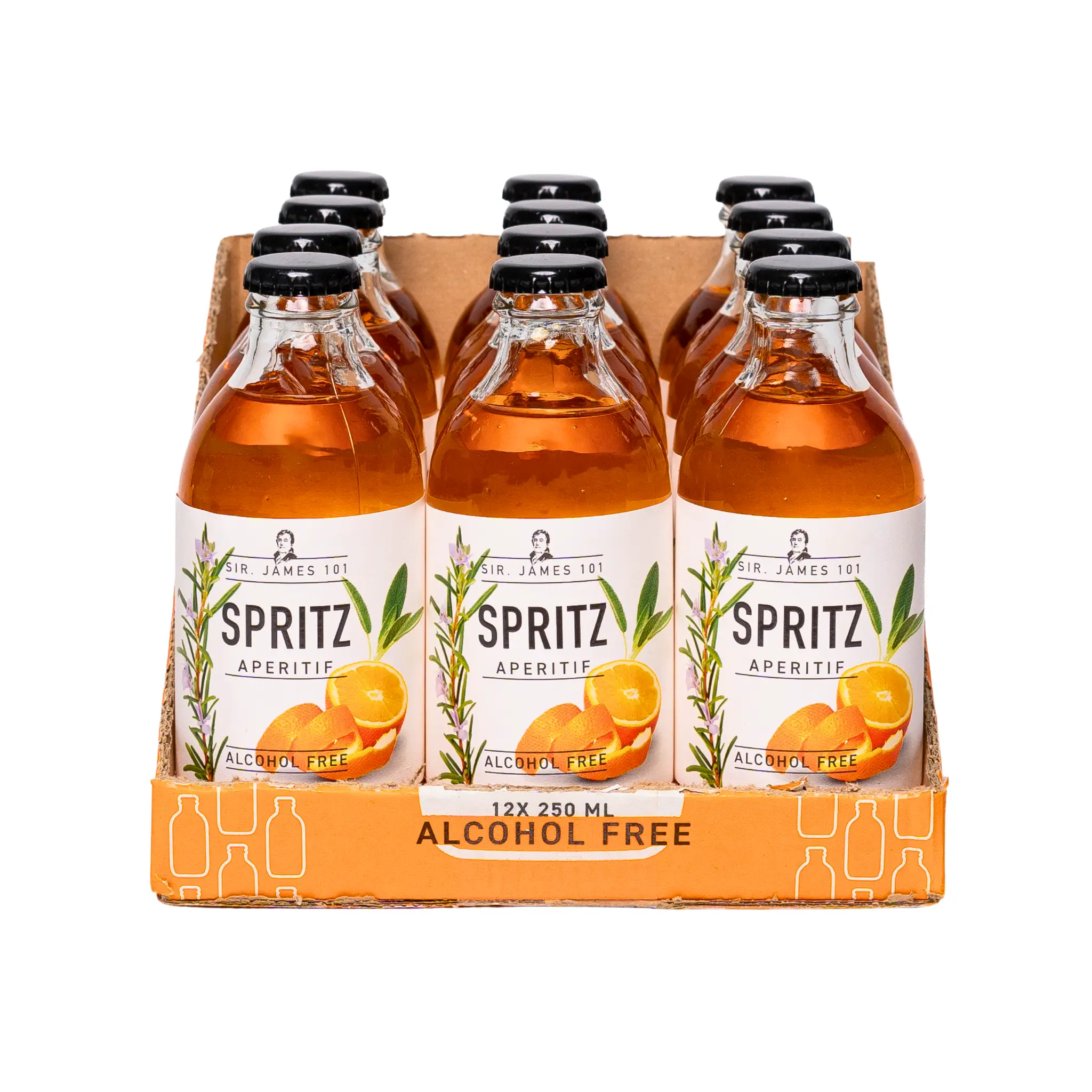 Sir. James 101 Natural Non-Alcoholic Spritz Beverage, 12-Bottle Party Pack of Drinks