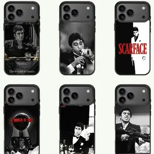 Tony Montana Phone Case, Scar Face Slim Phone Case Compatible with iPhone 17, 16, 15, 14, 13, 12, 11, X & Galaxy.
