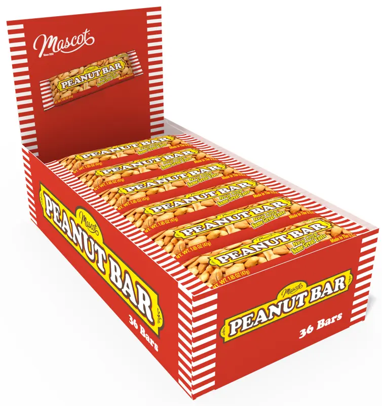 Mascot Peanut Crunch Candy Bar 1.65oz 36ct