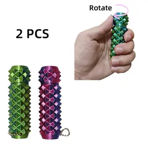 【2PCS】Pain Fidget Toys for Adults: Rotating Spiky Grippie for Sensory Input - Pain Stim Fidget Toys for Anxiety ADHD Autism Office Travel Classroom - Novelty Gifts for Friends